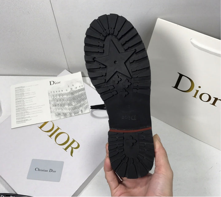 Dior black leather boots