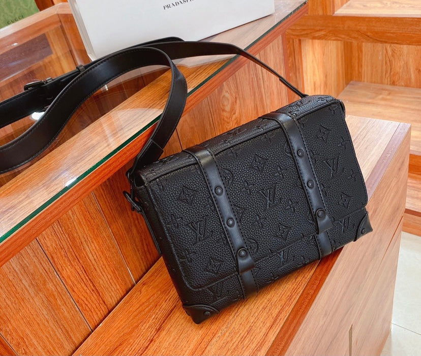 Leather LV black handbag