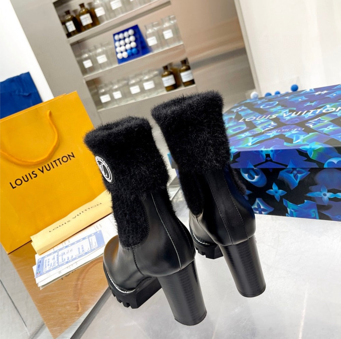 LV new black boots