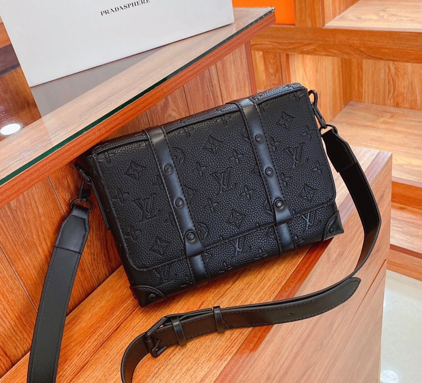 Leather LV black handbag
