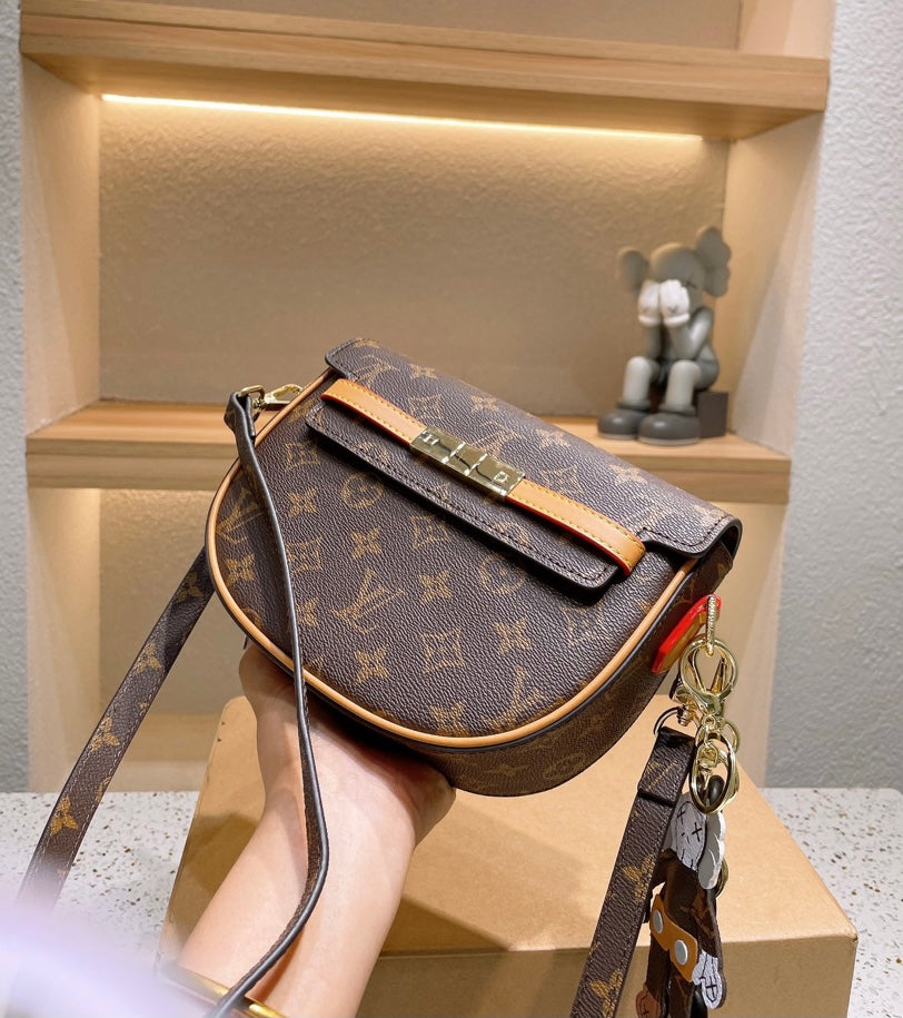 LV leather ladies crossbody