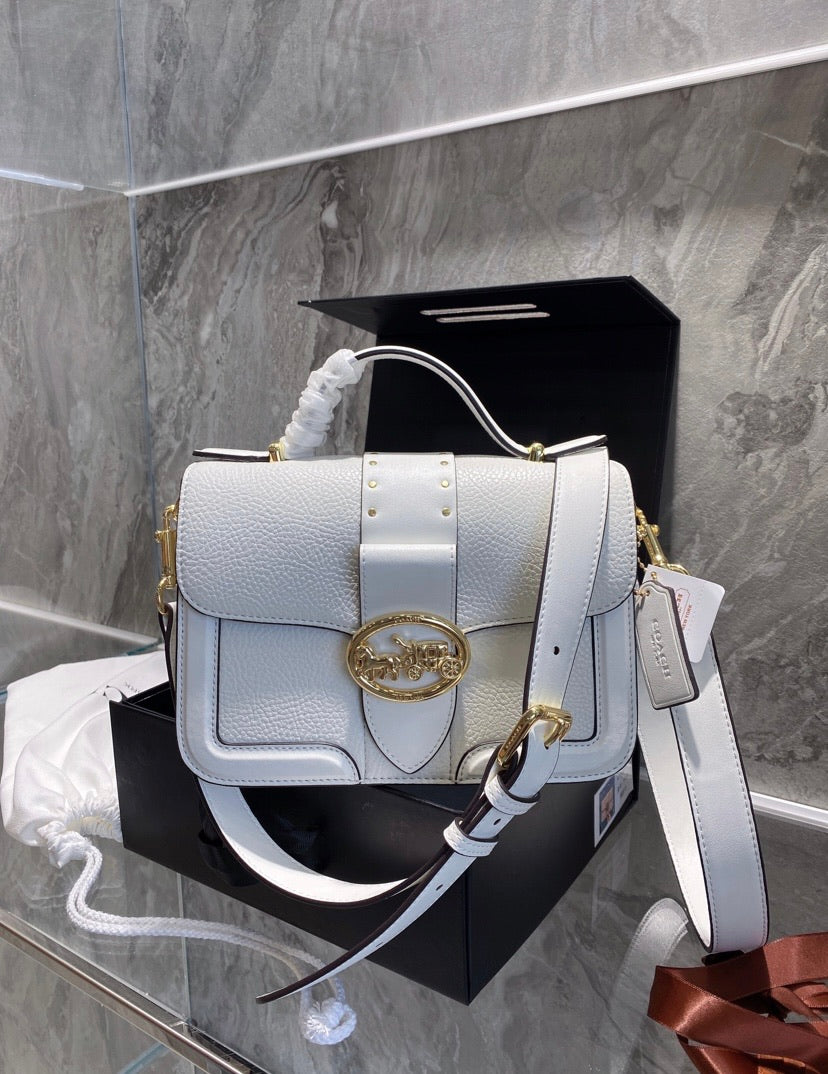 Coach white leather crossbody Handbag