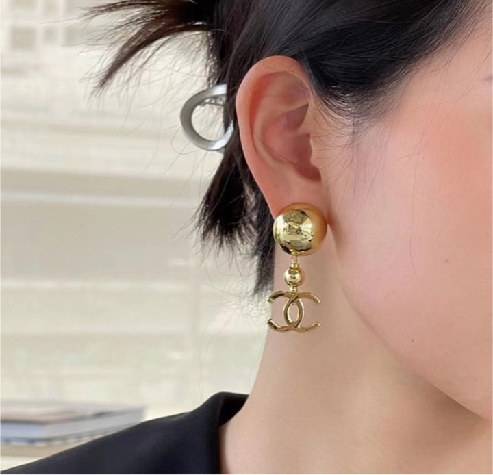 Gold plate Chanel earrings