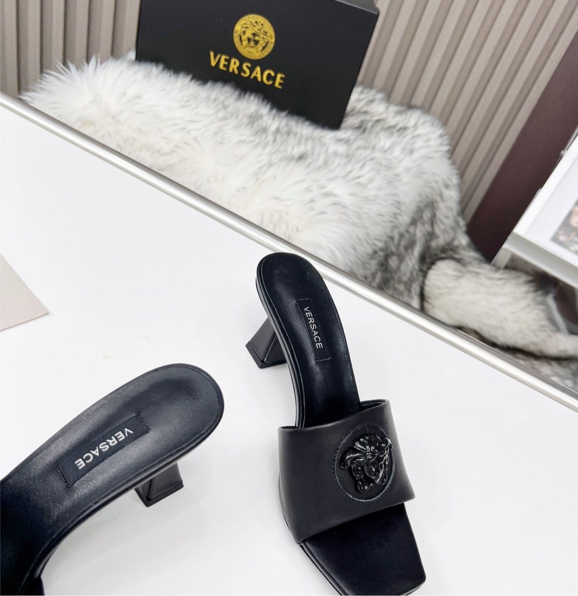 Black Versace woman shoes