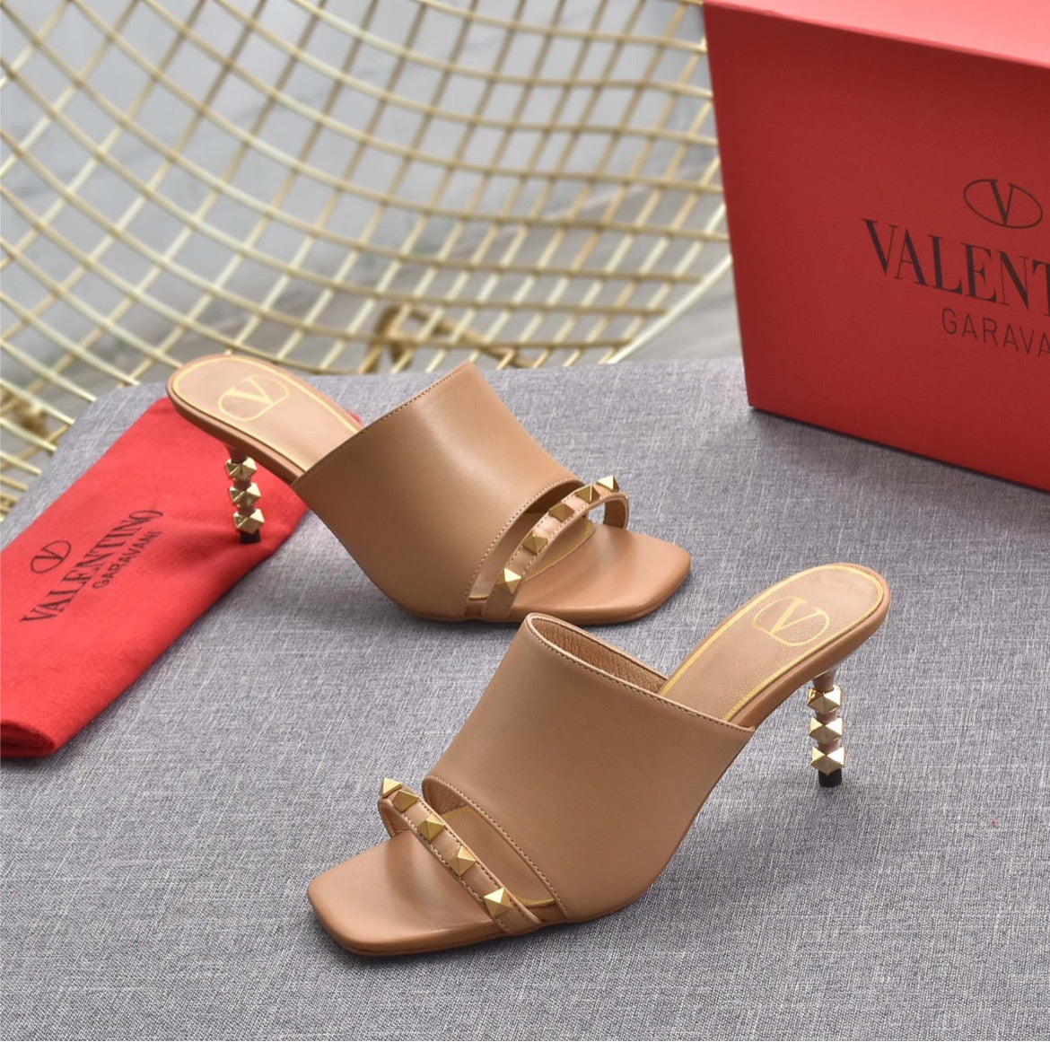 Valentino tan woman shoes