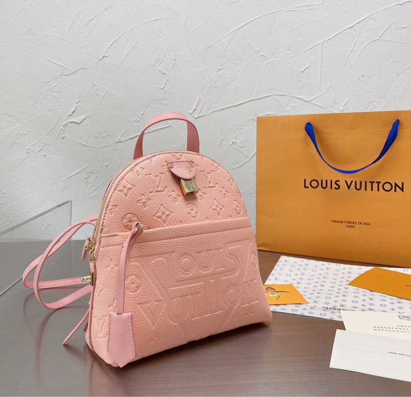 Leather LV shoulder handbag/ backpack