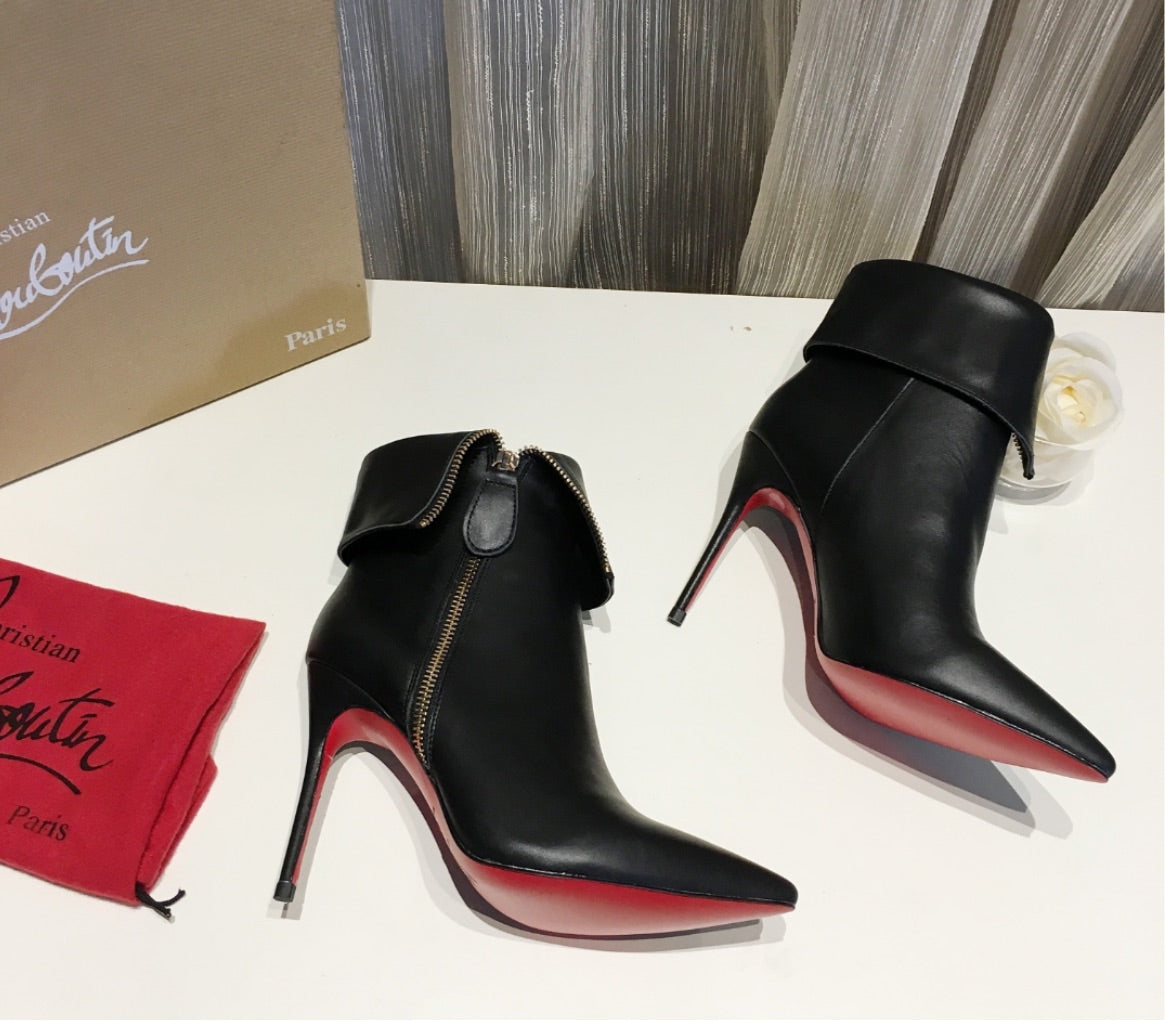 New leather woman red bottom boots