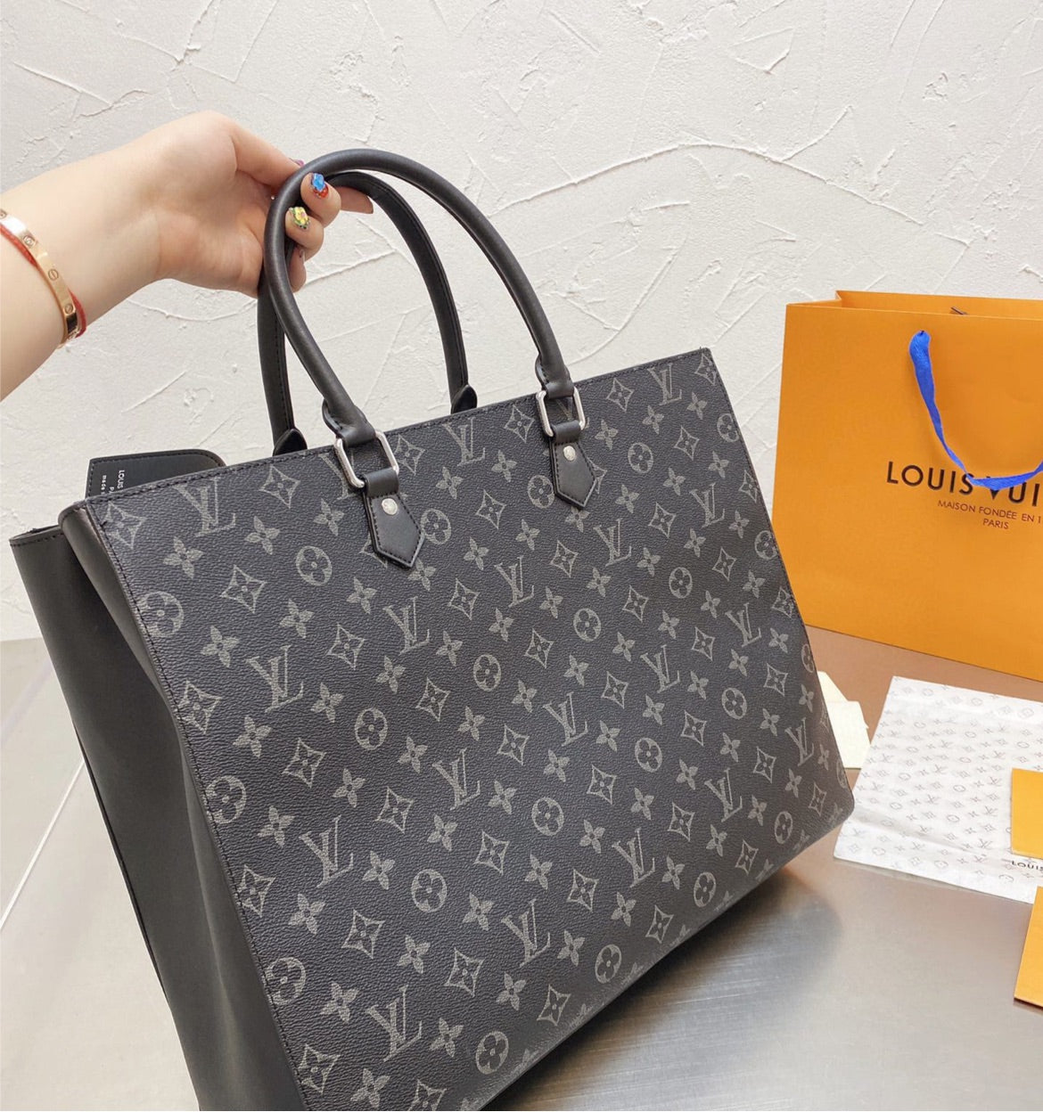 Black Large shoulder handbag