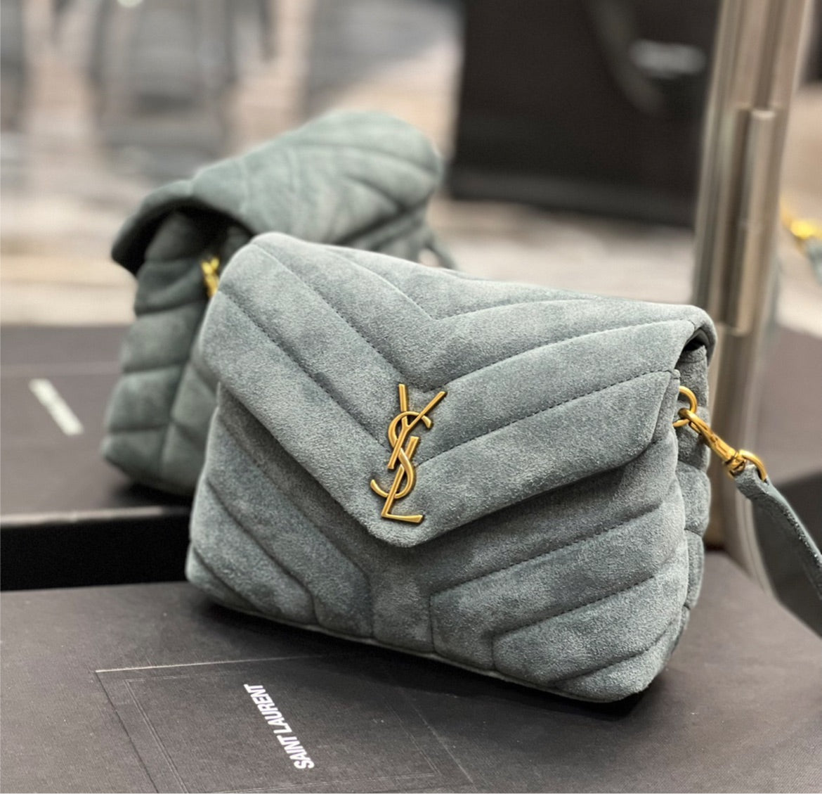 YSL woman shoulder handbag