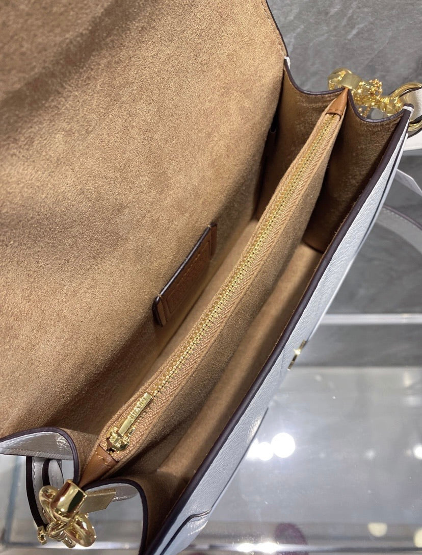 Coach white leather crossbody Handbag