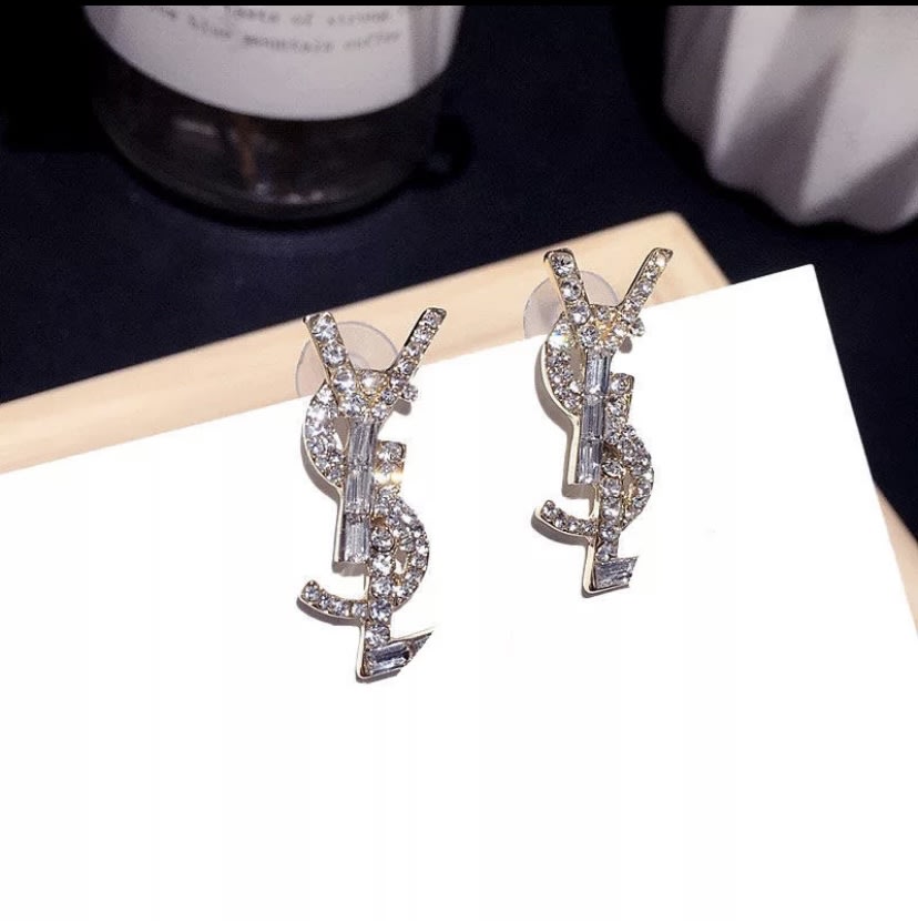YSL Earrings crystal
