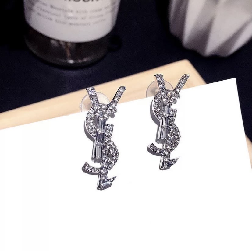 YSL Earrings crystal